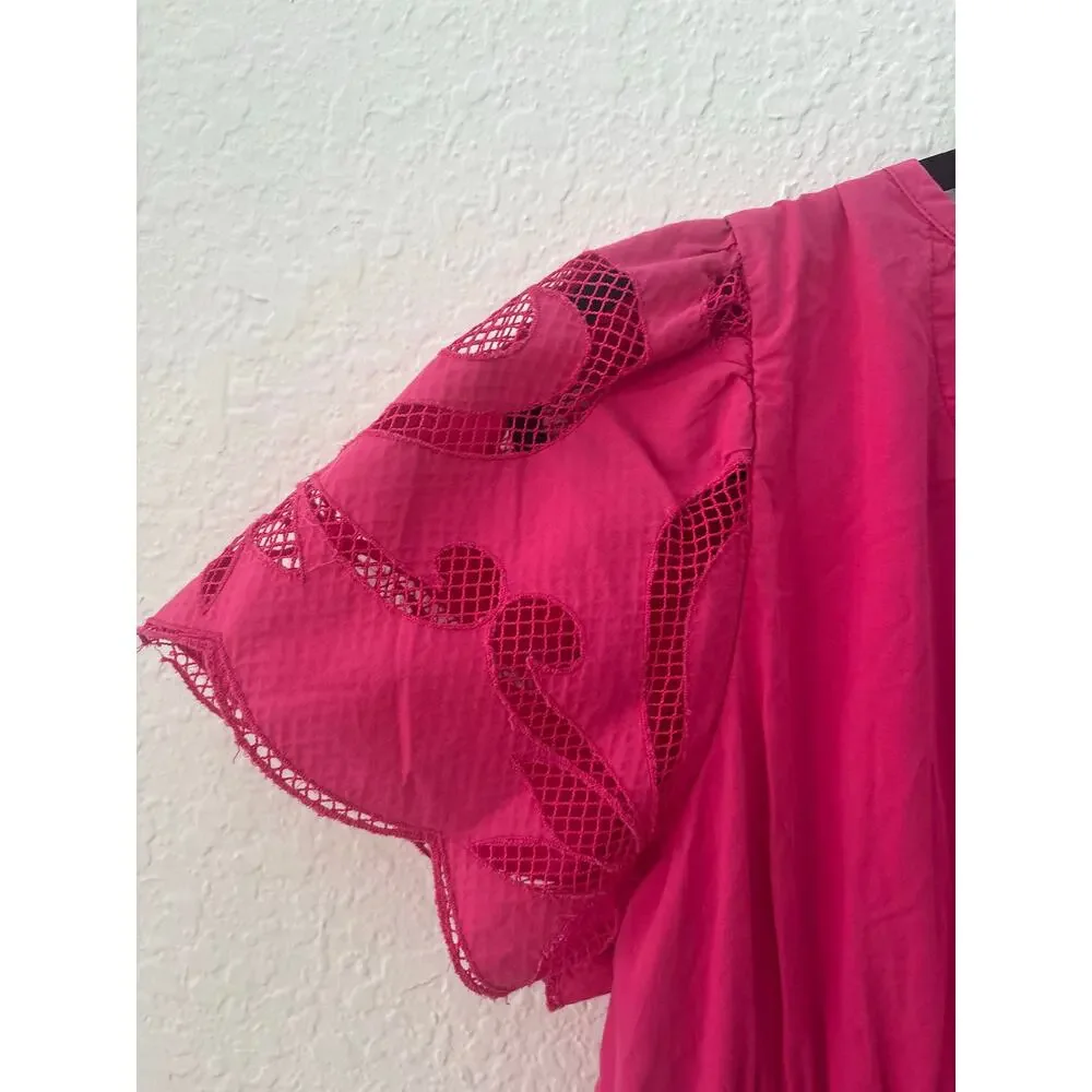 Anthropologie $249 Medium Somerset Cut Out Cottagecore Summer Flowy Maxi Dress - Picture 11 of 12